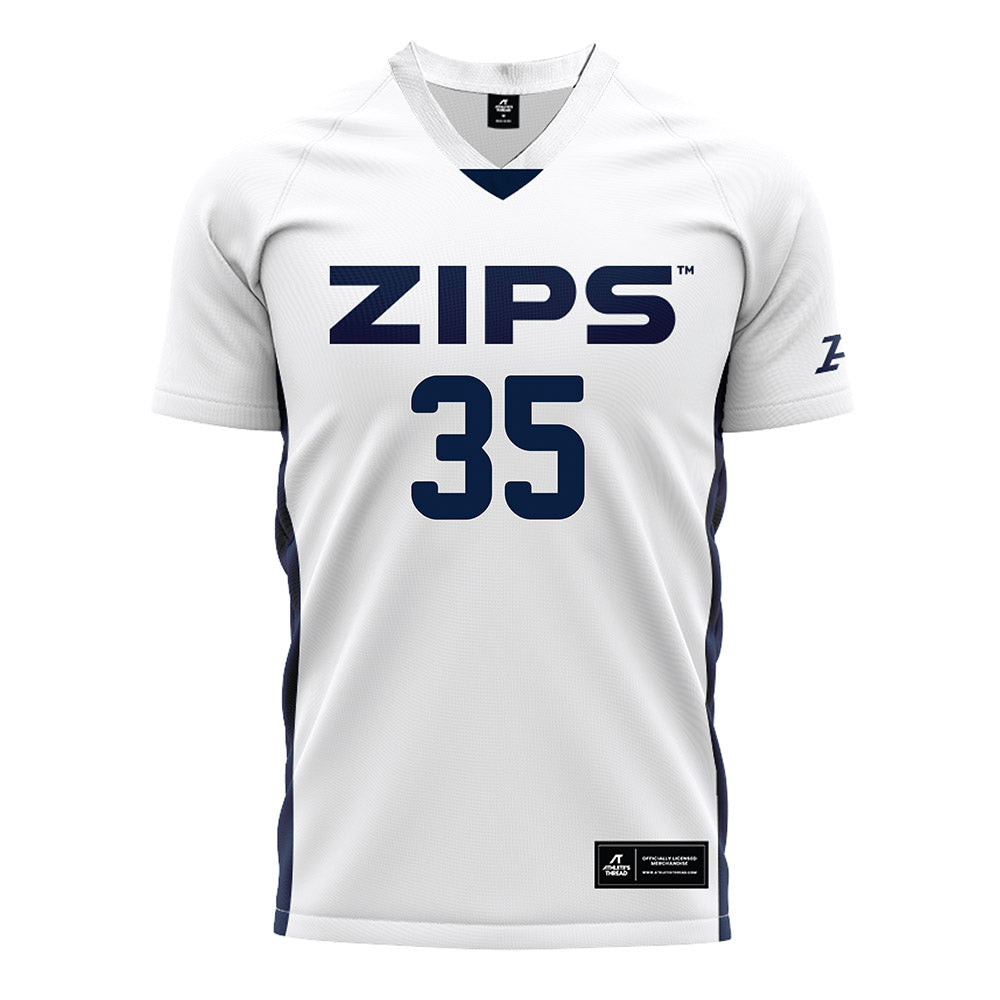 Akron - NCAA Men's Soccer : Gavin Crane - White Soccer Jersey-0