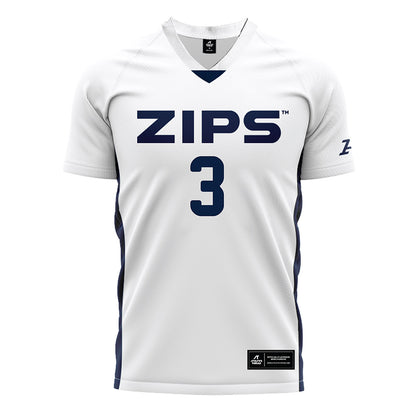 Akron - NCAA Men's Soccer : Kam Warnke - White Soccer Jersey-0