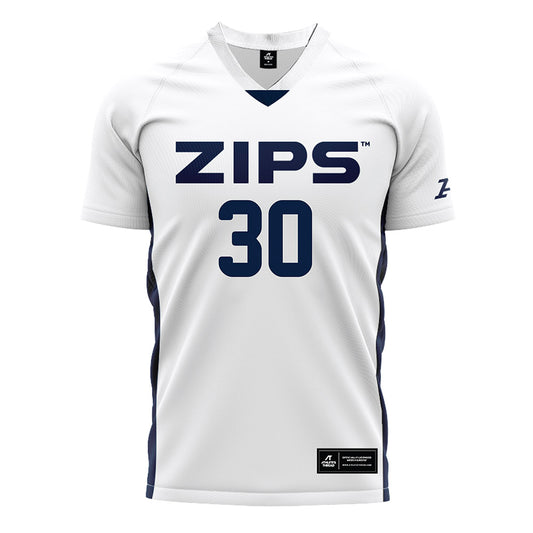Akron - NCAA Men's Soccer : Brett Kaminski - White Soccer Jersey