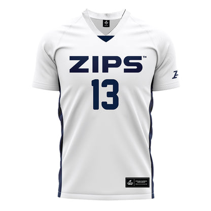 Akron - NCAA Men's Soccer : Remi Agunbiade - White Soccer Jersey-0