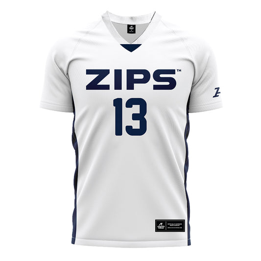 Akron - NCAA Men's Soccer : Remi Agunbiade - White Soccer Jersey-0