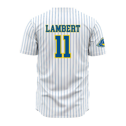 Delaware - NCAA Baseball : Luke Lambert - Pinstripe Jersey-1