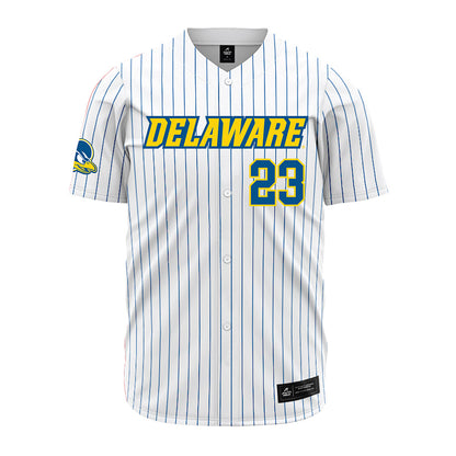 Delaware - NCAA Baseball : Luke Guire - Pinstripe Jersey-0