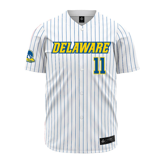 Delaware - NCAA Baseball : Luke Lambert - Pinstripe Jersey-0