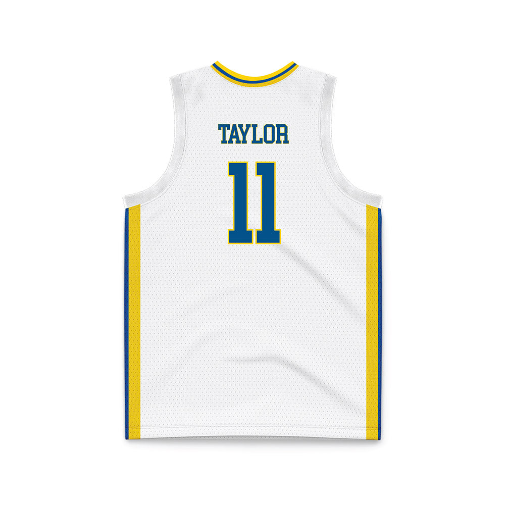 Delaware - NCAA Men's Basketball : Jayden Taylor - White Basketball Jersey-1