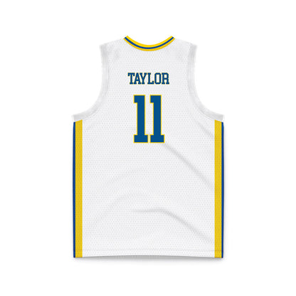 Delaware - NCAA Men's Basketball : Jayden Taylor - White Basketball Jersey-1