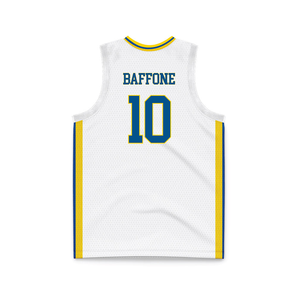 Delaware - NCAA Men's Basketball : Brandon Baffone - White Basketball Jersey