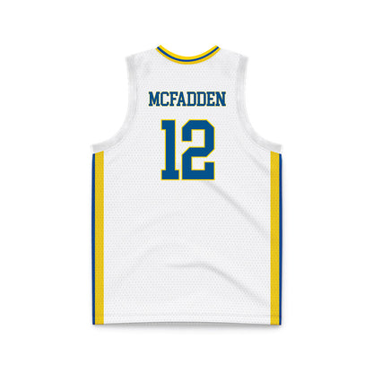 Delaware - NCAA Men's Basketball : Alex McFadden - White Basketball Jersey