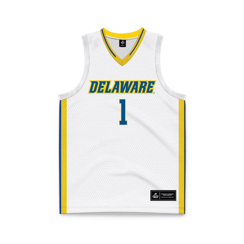 Delaware - NCAA Men's Basketball : Mason Ellison - White Basketball Jersey-0