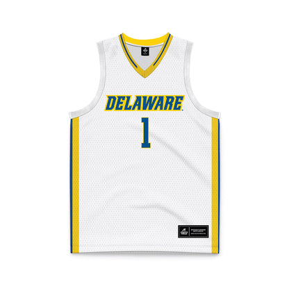 Delaware - NCAA Men's Basketball : Mason Ellison - White Basketball Jersey-0