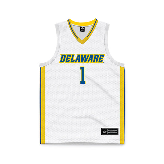 Delaware - NCAA Men's Basketball : Mason Ellison - White Basketball Jersey-0