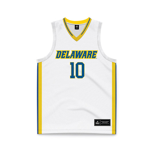 Delaware - NCAA Men's Basketball : Brandon Baffone - White Basketball Jersey