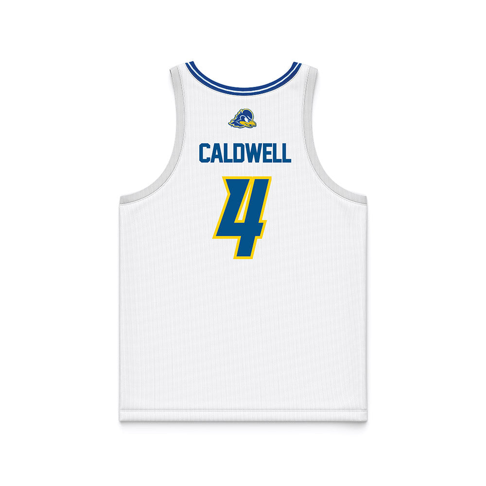 Delaware - NCAA Women's Basketball : London Caldwell - White Basketball Jersey-1