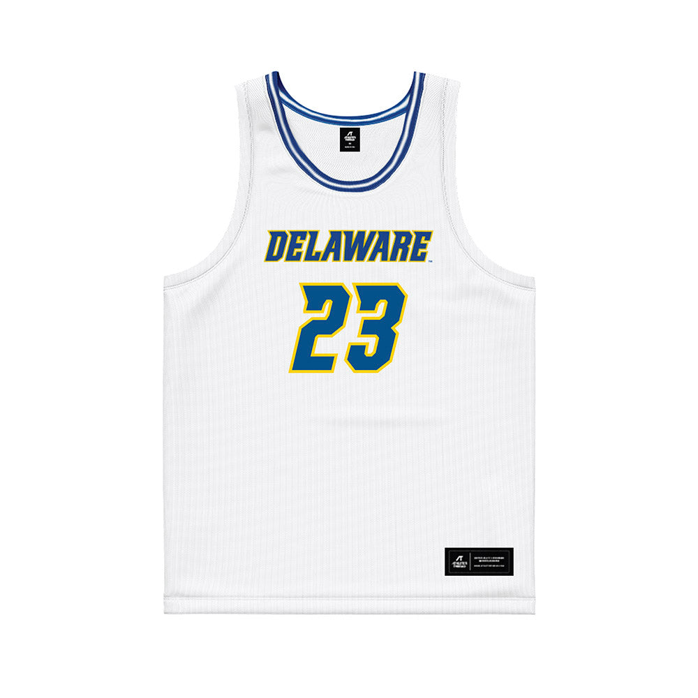 Delaware - NCAA Women's Basketball : Grace Sundback - White Basketball Jersey-0