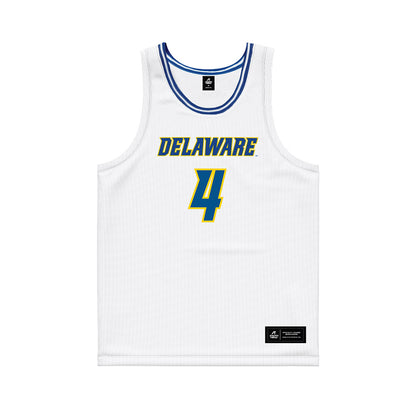 Delaware - NCAA Women's Basketball : London Caldwell - White Basketball Jersey-0