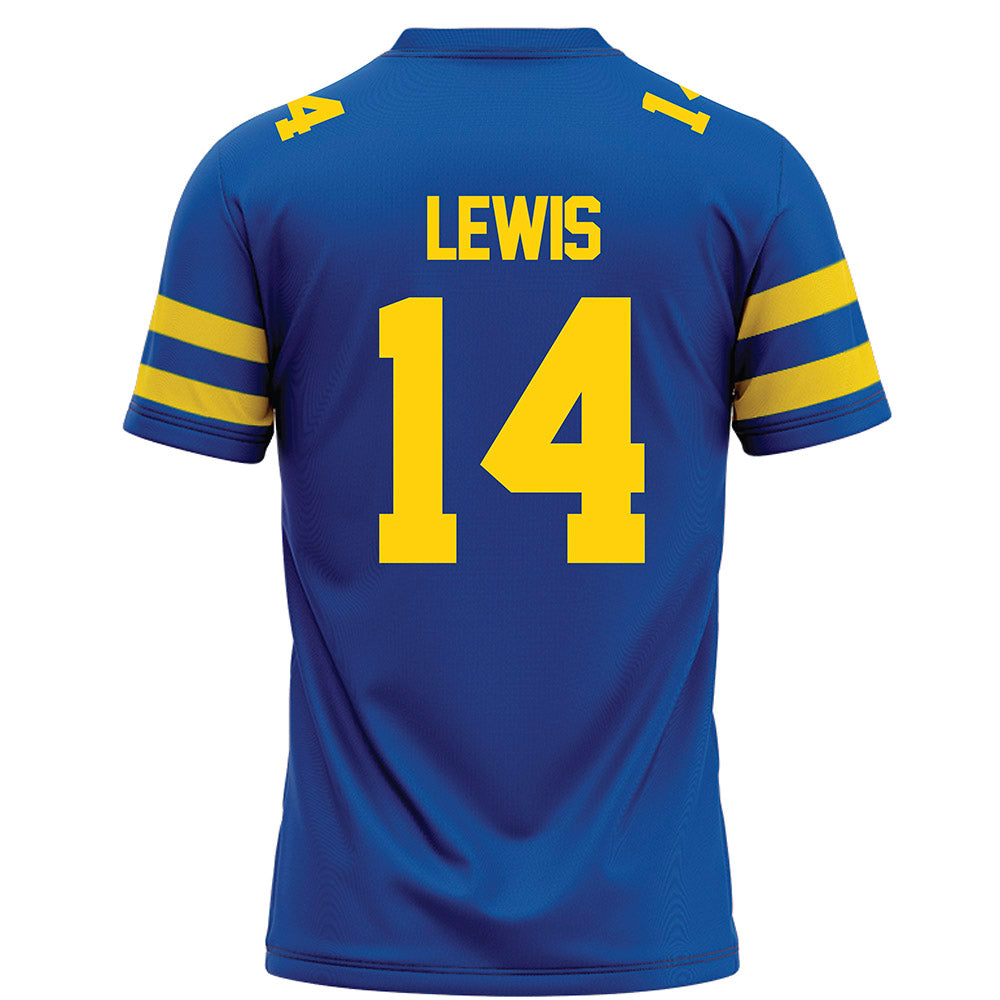Delaware - NCAA Football : Donovan Lewis - Blue Football Jersey-1