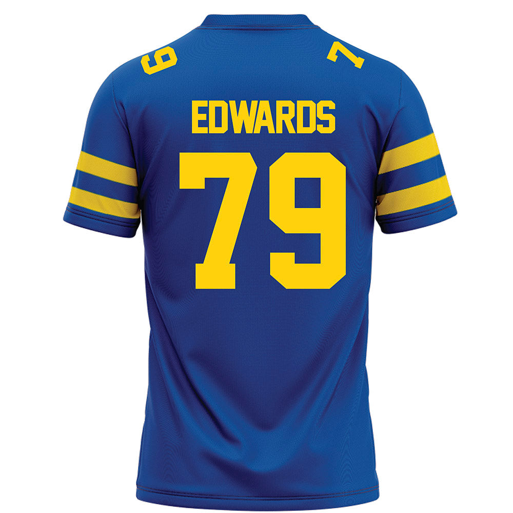 Delaware - NCAA Football : Jaiden Edwards - Blue Football Jersey-1