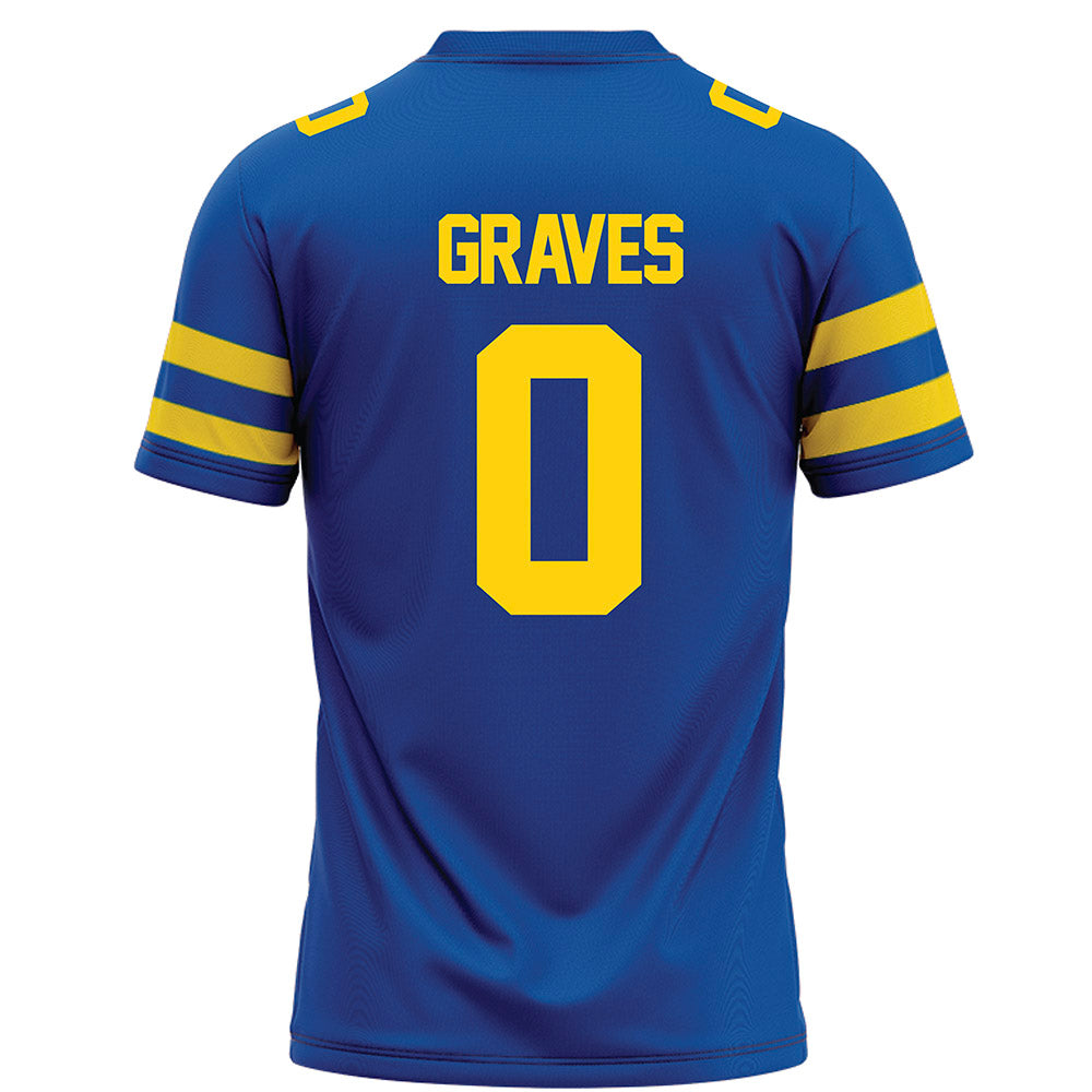 Delaware - NCAA Football : Bryson Graves - Blue Football Jersey-1