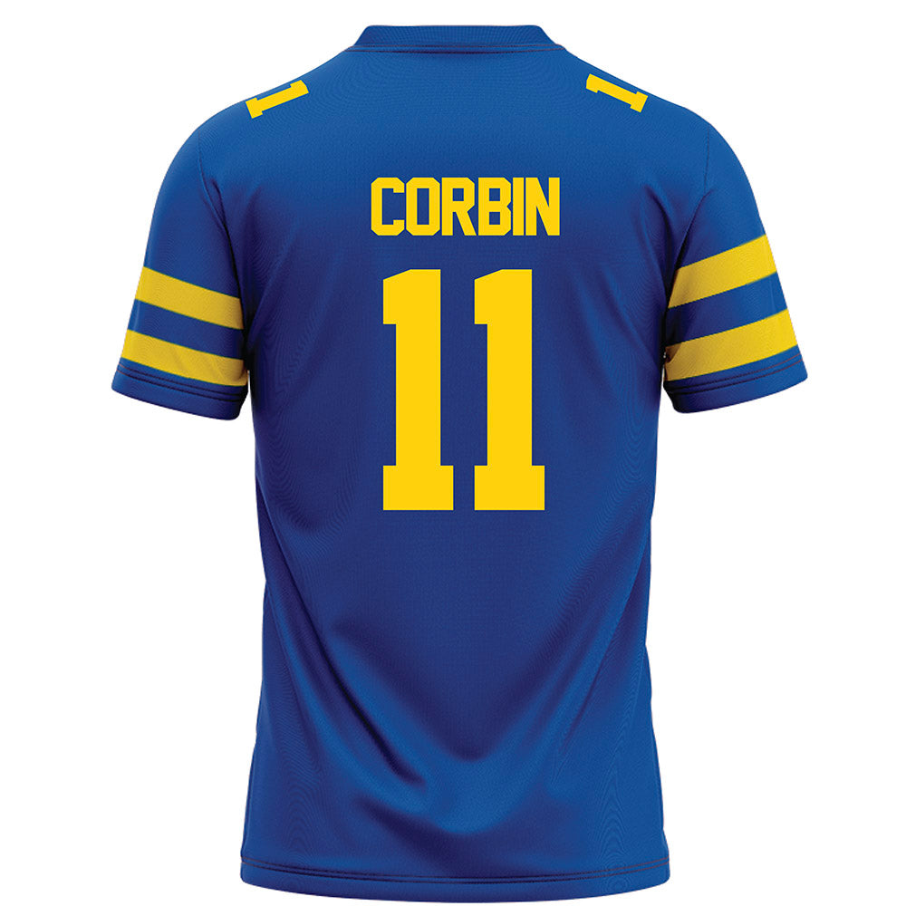 Delaware - NCAA Football : Jawarren Corbin - Blue Football Jersey-1