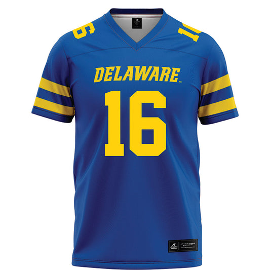 Delaware - NCAA Football : Noah Jefferson - Blue Football Jersey-0