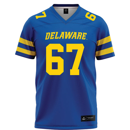 Delaware - NCAA Football : Mustafa Feika - Blue Football Jersey-0