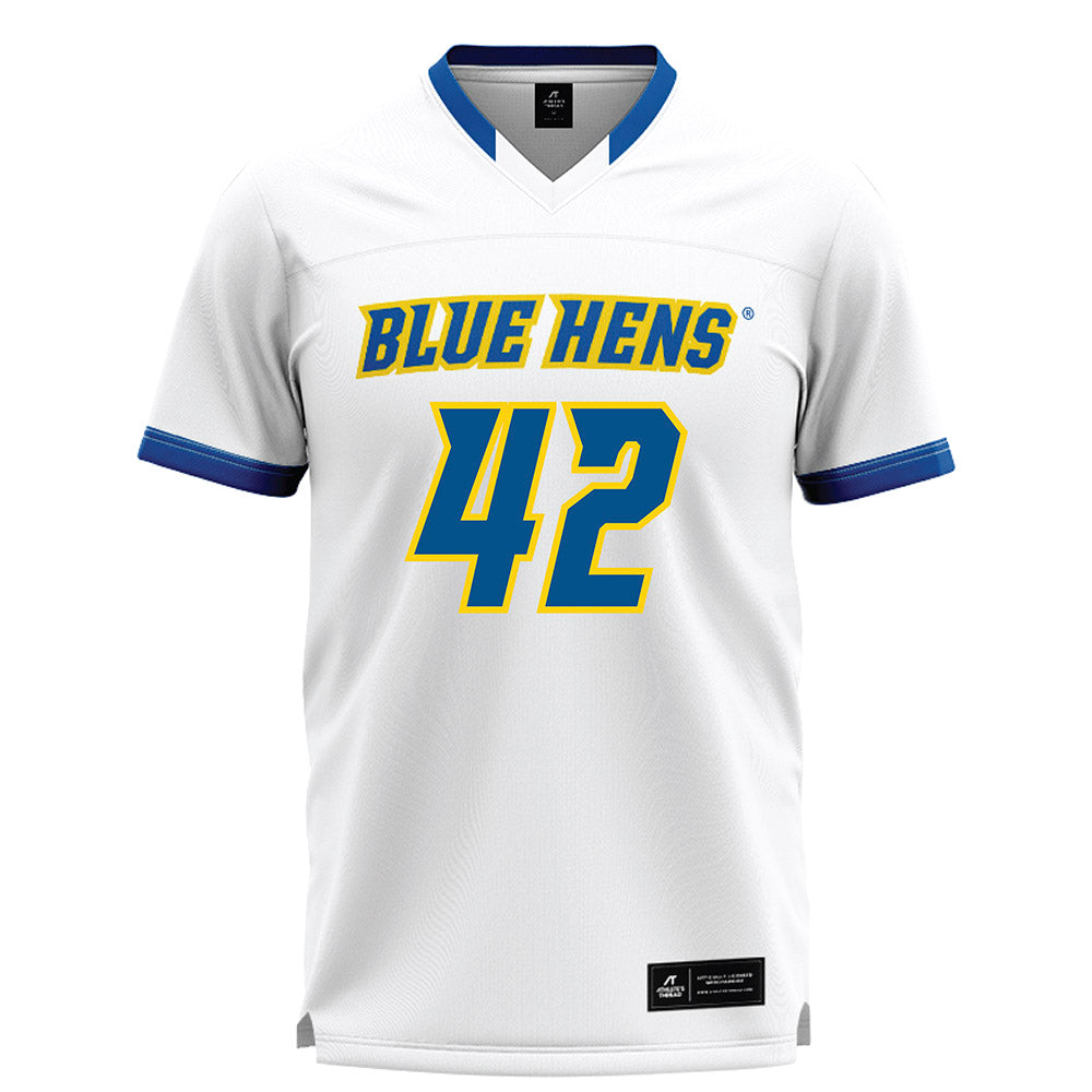 Delaware - NCAA Men's Lacrosse : Keegan Lathrop - White Lacrosse Jersey -0