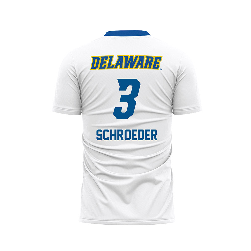 Delaware - NCAA Men's Soccer : Jan Schroeder - White Soccer Jersey