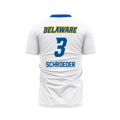 Delaware - NCAA Men's Soccer : Jan Schroeder - White Soccer Jersey