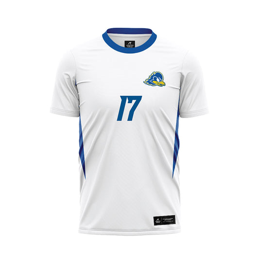 Delaware - NCAA Men's Soccer : Emmett Kershner - White Soccer Jersey-0