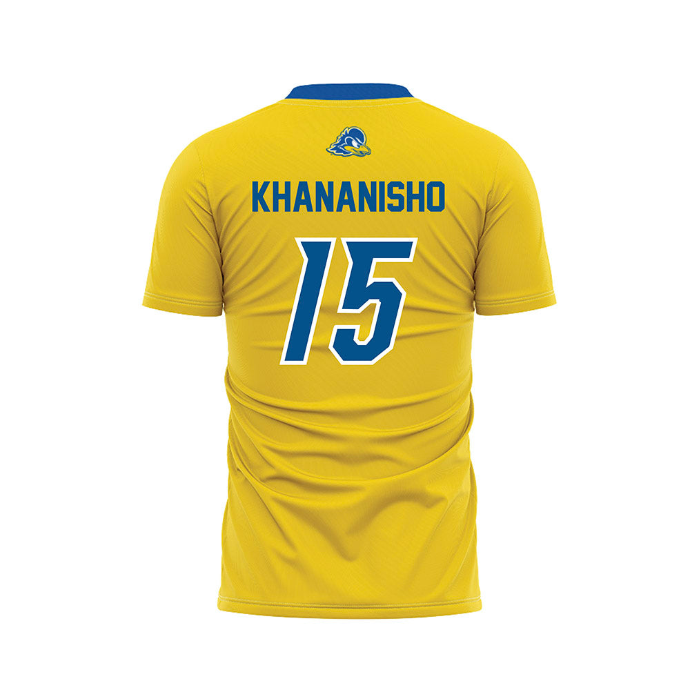 Delaware - NCAA Women's Soccer : Rianna Khananisho - Yellow Soccer Jersey-1