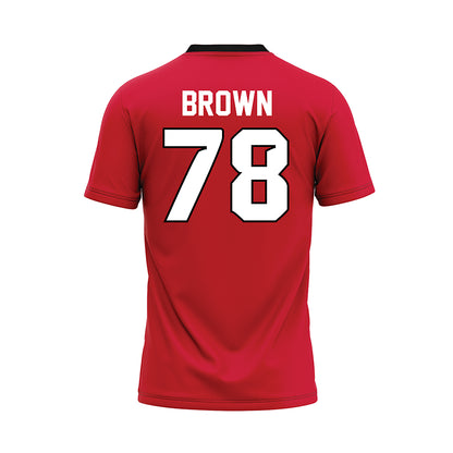 UNLV - NCAA Football : Jackson Brown - Red Football Jersey-1