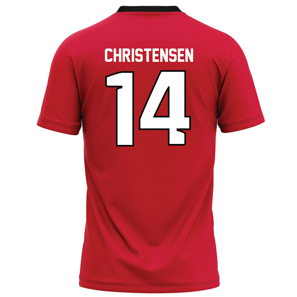 UNLV - NCAA Football : Logan Christensen - Red Football Jersey-1