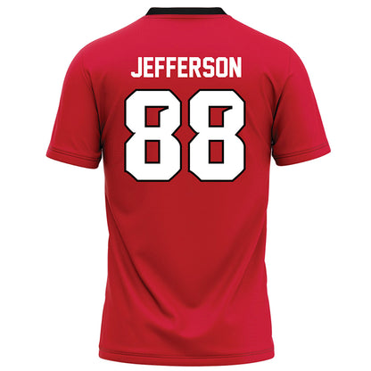 UNLV - NCAA Football : Velltray Jefferson - Red Football Jersey-1