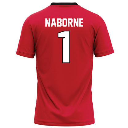 UNLV - NCAA Football : Jeremy Naborne - Red Football Jersey-1