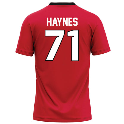 UNLV - NCAA Football : Ed Haynes - Red Football Jersey-1