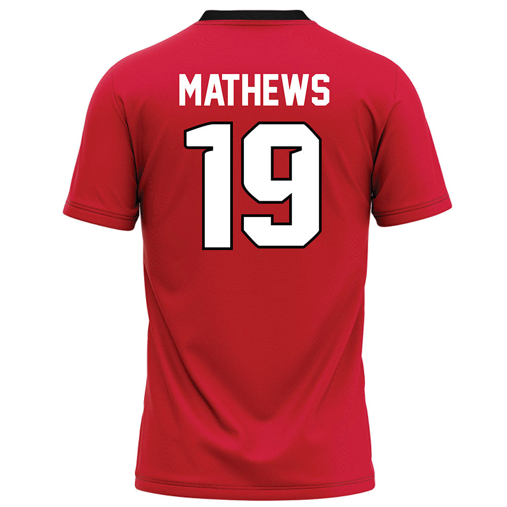 UNLV - NCAA Football : Tylen Mathews - Red Football Jersey-1