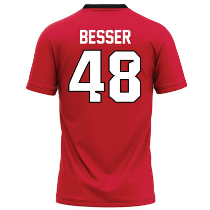 UNLV - NCAA Football : CJ BESSER - Red Football Jersey-1