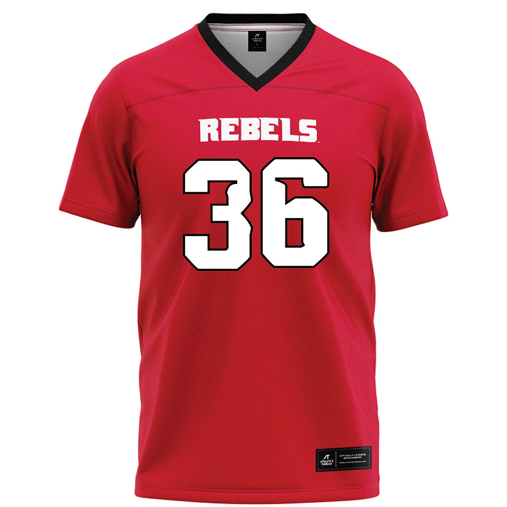 UNLV - NCAA Football : Justin Flowe - Red Football Jersey-0