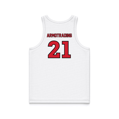 UNLV - NCAA Men's Basketball : Joel Armotrading - White Basketball Jersey-1