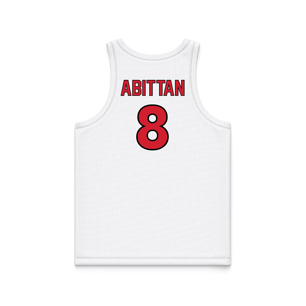 UNLV - NCAA Men's Basketball : Mason Abittan - White Basketball Jersey-1