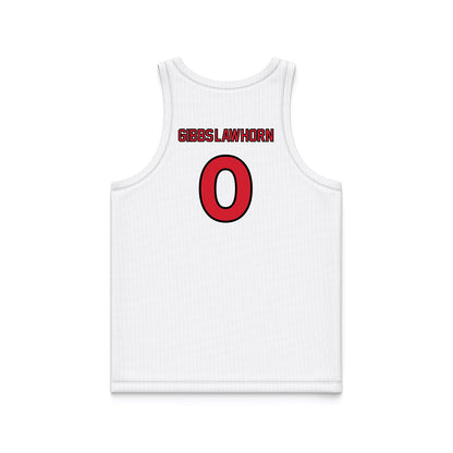 UNLV - NCAA Men's Basketball : Dra Gibbs-Lawhorn - White Basketball Jersey-1