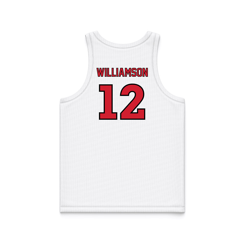 UNLV - NCAA Men's Basketball : Issac Williamson - White Basketball Jersey-1