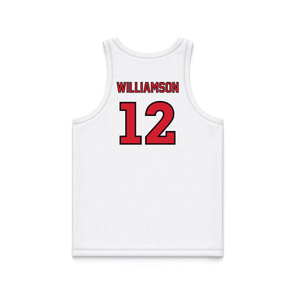 UNLV - NCAA Men's Basketball : Issac Williamson - White Basketball Jersey-1