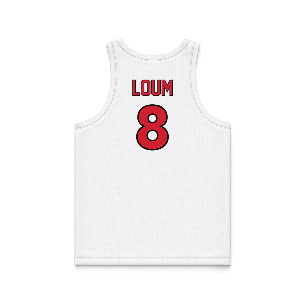 UNLV - NCAA Men's Basketball : Moustapha Loum - White Basketball Jersey-1