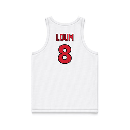 UNLV - NCAA Men's Basketball : Moustapha Loum - White Basketball Jersey-1