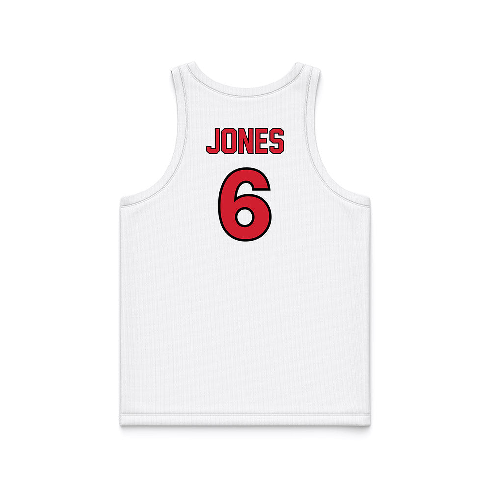 UNLV - NCAA Men's Basketball : Tyrin Jones - White Basketball Jersey-1
