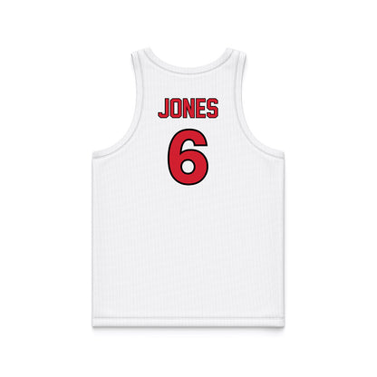 UNLV - NCAA Men's Basketball : Tyrin Jones - White Basketball Jersey-1