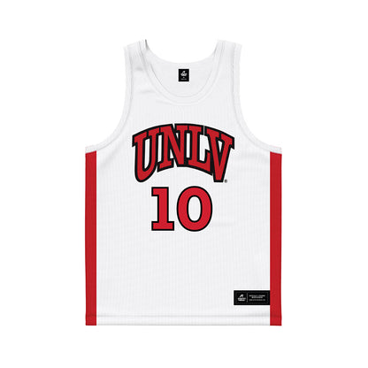 UNLV - NCAA Men's Basketball : Jacob Bannarbie - White Basketball Jersey-0