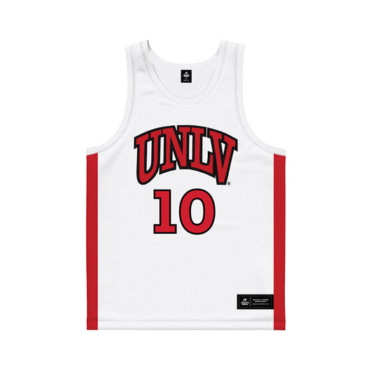 UNLV - NCAA Men's Basketball : Jacob Bannarbie - White Basketball Jersey-0