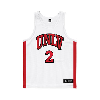 UNLV - NCAA Men's Basketball : Kimani Hamilton - White Basketball Jersey-0